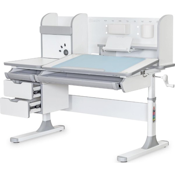 Фото - Парта школьная Mealux Hamilton Multicolor G (BD-680 W/G MC+G с полкой)